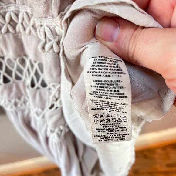 NEW Free People I Think I Love You Dress with Cut Work- Size 6 - Picture 7 of 8